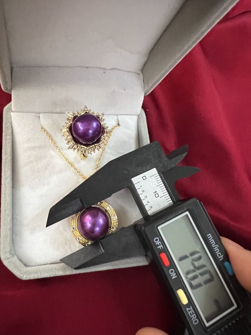 Purple sales pearl ring