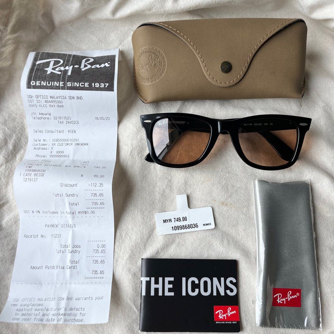 Lenti ray ban hot sale wayfarer originali