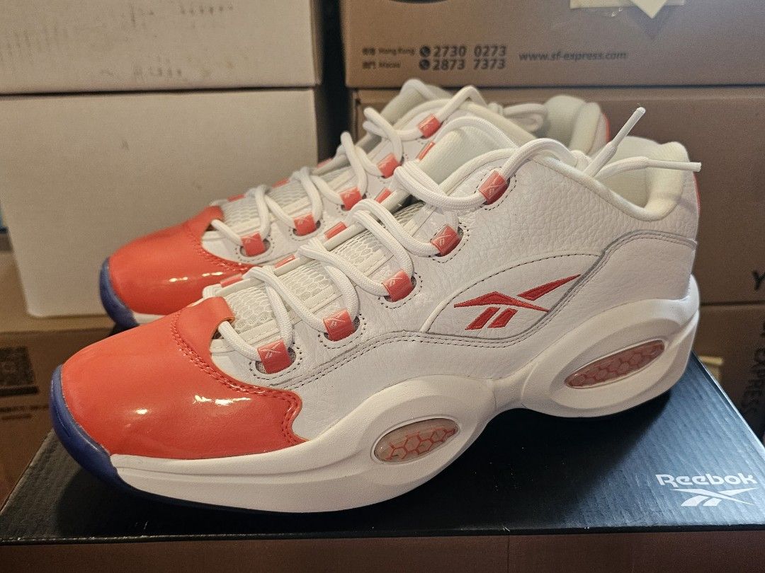 REEBOK QUESTION LOW VIVID ORANGE FX4999 answer iverson pump omni