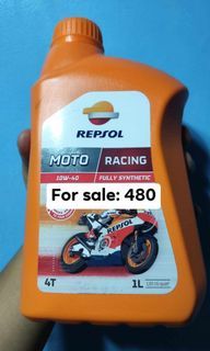 Repsol moto racing 10w40 fully synthetic engine oil 1L. - 480 pesos