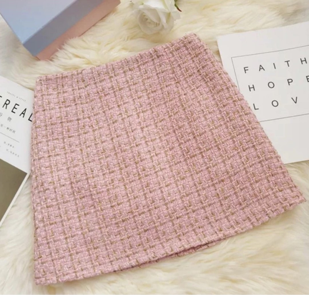 Tweed skirt missguided discount