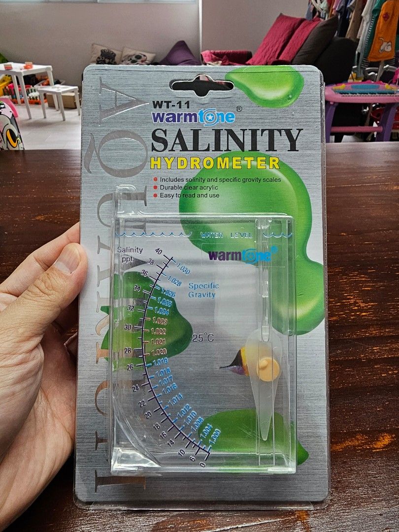 Salinity Hydrometer (Category: Homes & Other Pet Accessories) located in Singapore. Submitted by animalcold (Listing ID 1269159101, Image 1). Description: Salinity hydrometer for sale. Never dropped. not cracked nor chipped. With original packaging as well.