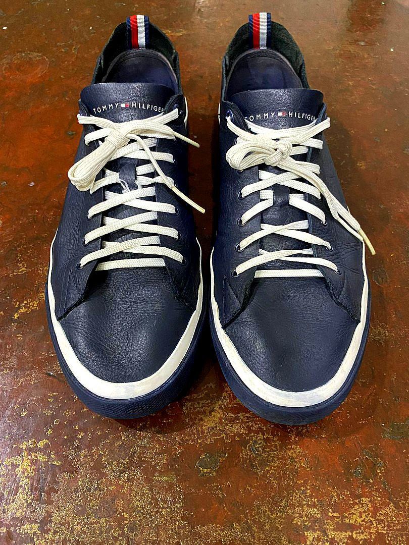 Tommy hilfiger unlined low cut leather sneaker hotsell