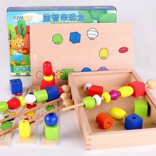 Sequencing Stick Fine Motor Montessori Colour and Shape Matching Sequence Beads Educational Children Toys