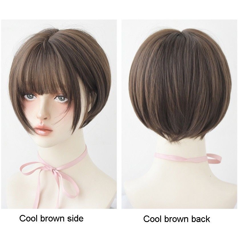 Seven Queen Cool Brown Bobcut Wig Beauty Personal Care Hair On