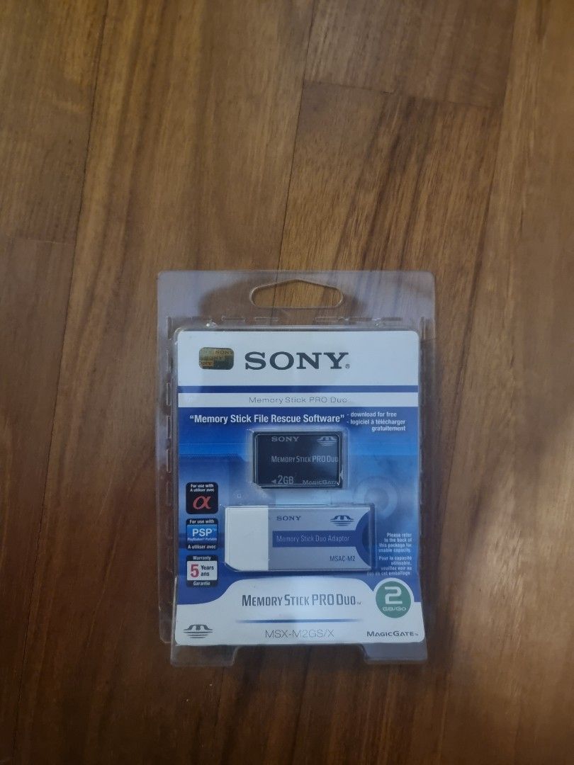 Sony Memory Stick Pro Duo 2GB with adaptor, Computers & Tech, Parts & Accessories, Hard Disks