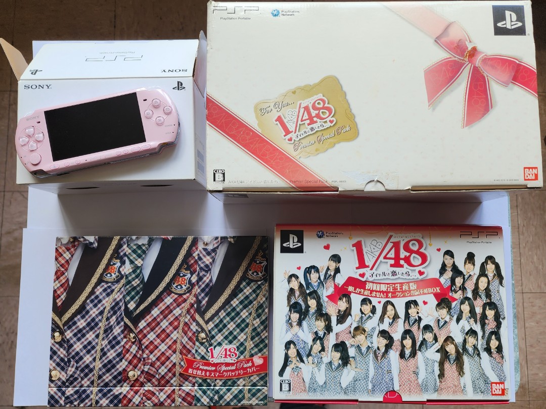 SONY PSP3000[AKB 1/48アイドルと恋したら]限定版套裝, 電子遊戲, 電子