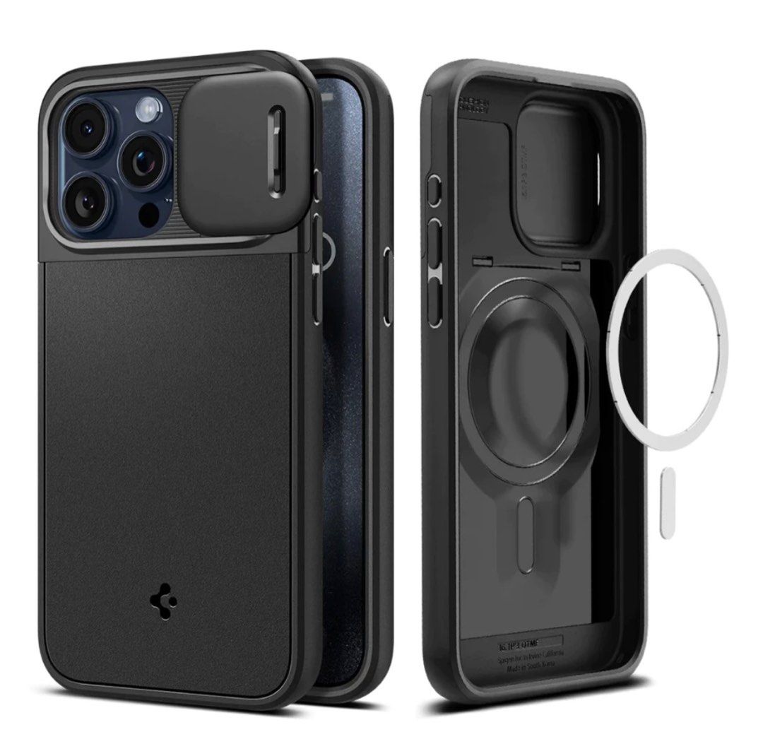 Spigen iPhone 15 Pro Case 6.1 Optik Armor MagFit Magnetic Case