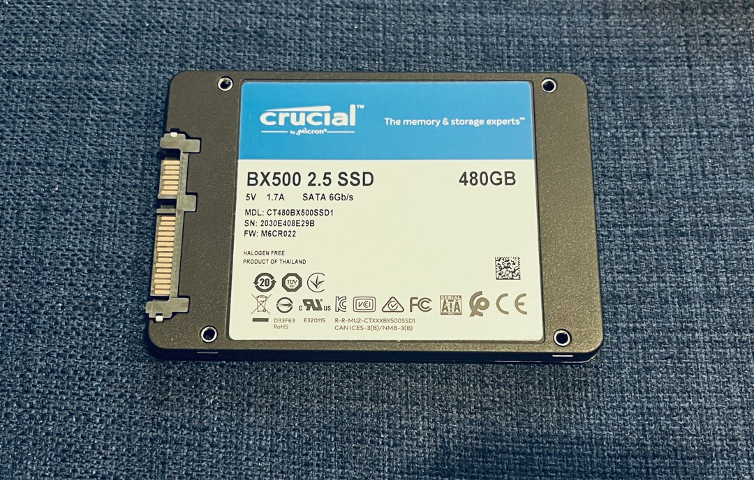 SSD Crucial BX500 480GB, 電腦＆科技, 電腦周邊及配件, 電腦周邊產品 - Carousell
