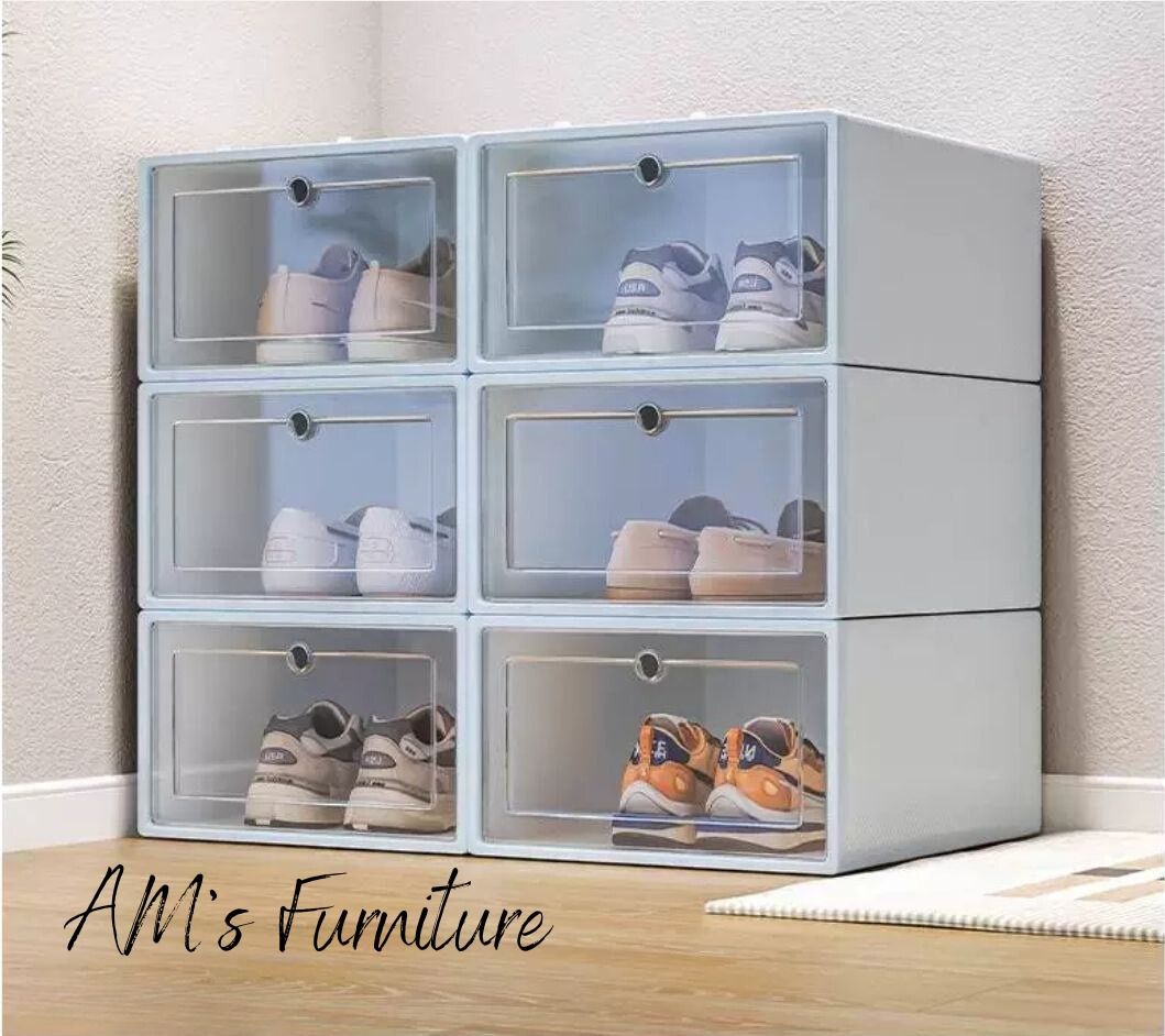 White shoe box best sale storage