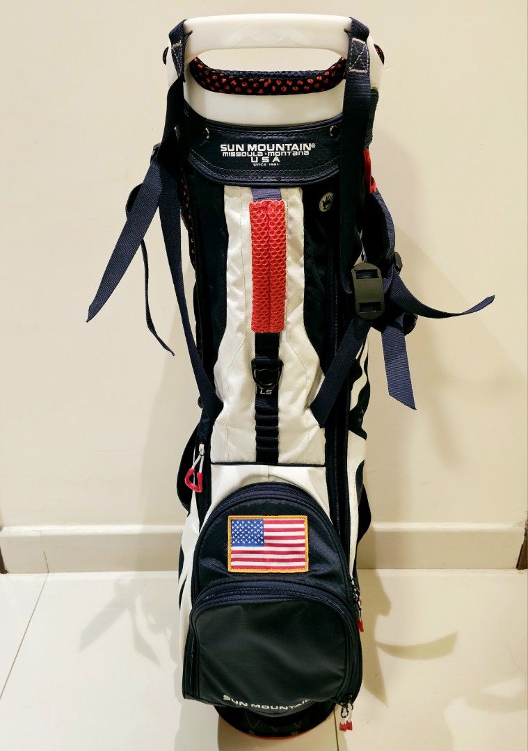 Sun Mountain Mens 2022 2.5+ Stand Carry Golf Bag - Navy White Red