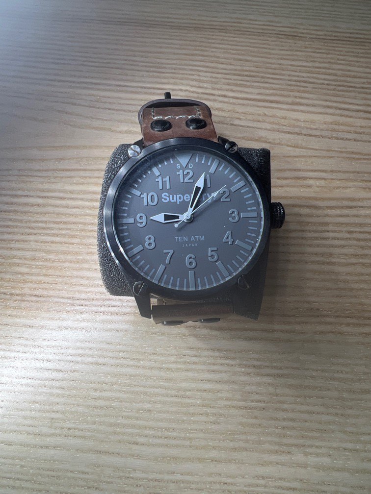 Superdry watch hot sale leather strap