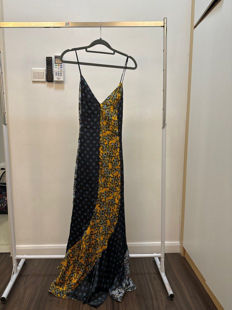 knee length dresses for ladies Topshop Wrap Detail Midi Dress In Floral Print main image 0