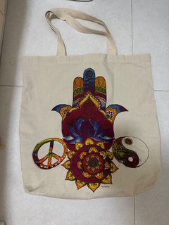 Hamsa with Mandala Tote Bag