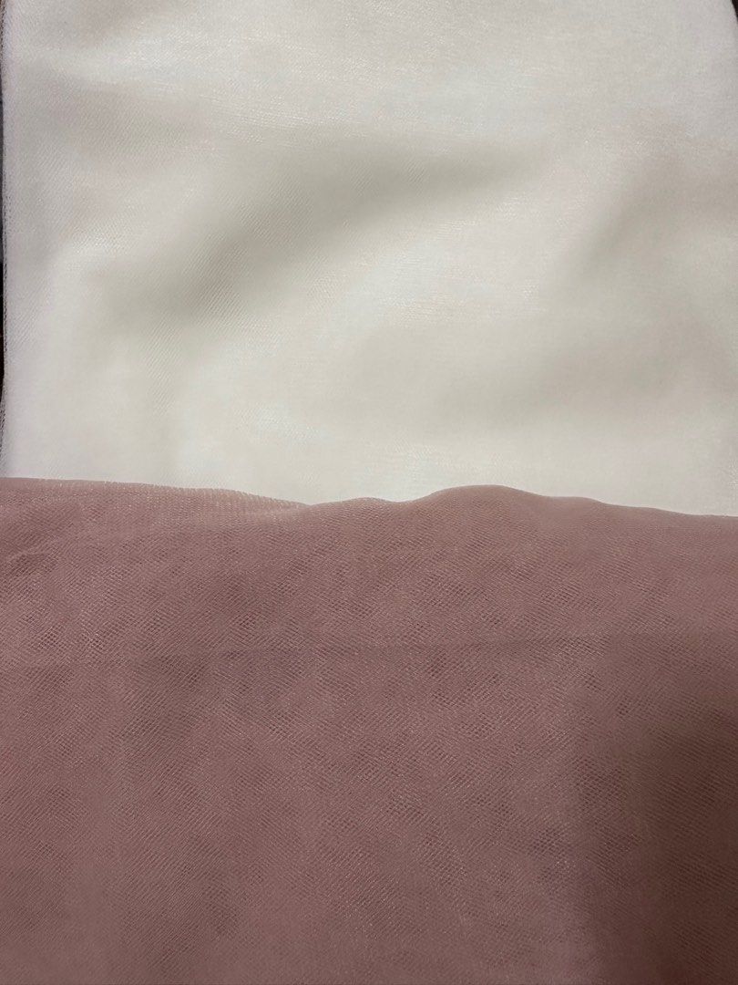 Translucent Sashes (wedding) (Category: Other Home Decor) located in Singapore. Submitted by rainthedrops (Listing ID 1269197037, Image 3). Description: I have 3 white and 1 pink sashes. As good as new. Clearing from my wedding decorations. $5 for all. Dimensions: 1m * 1.6m .
