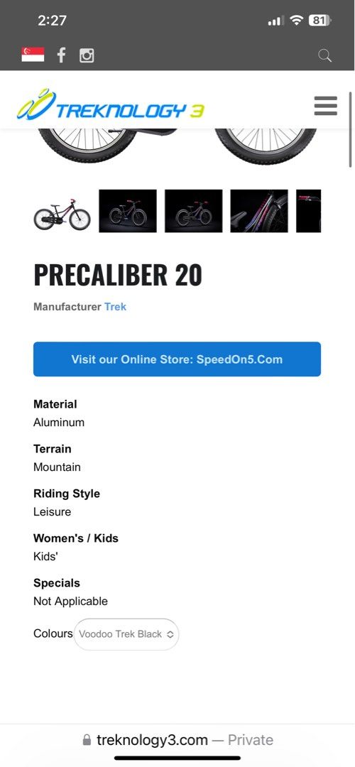 Trek kids bike sizes online
