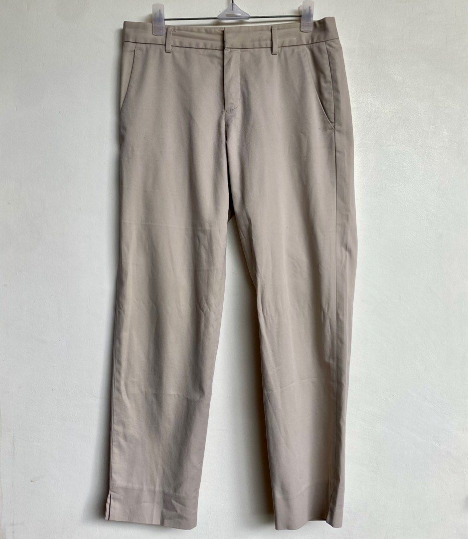 Uniqlo Tan Ankle Trousers, Women's Fashion, Bottoms, Other Bottoms on ...