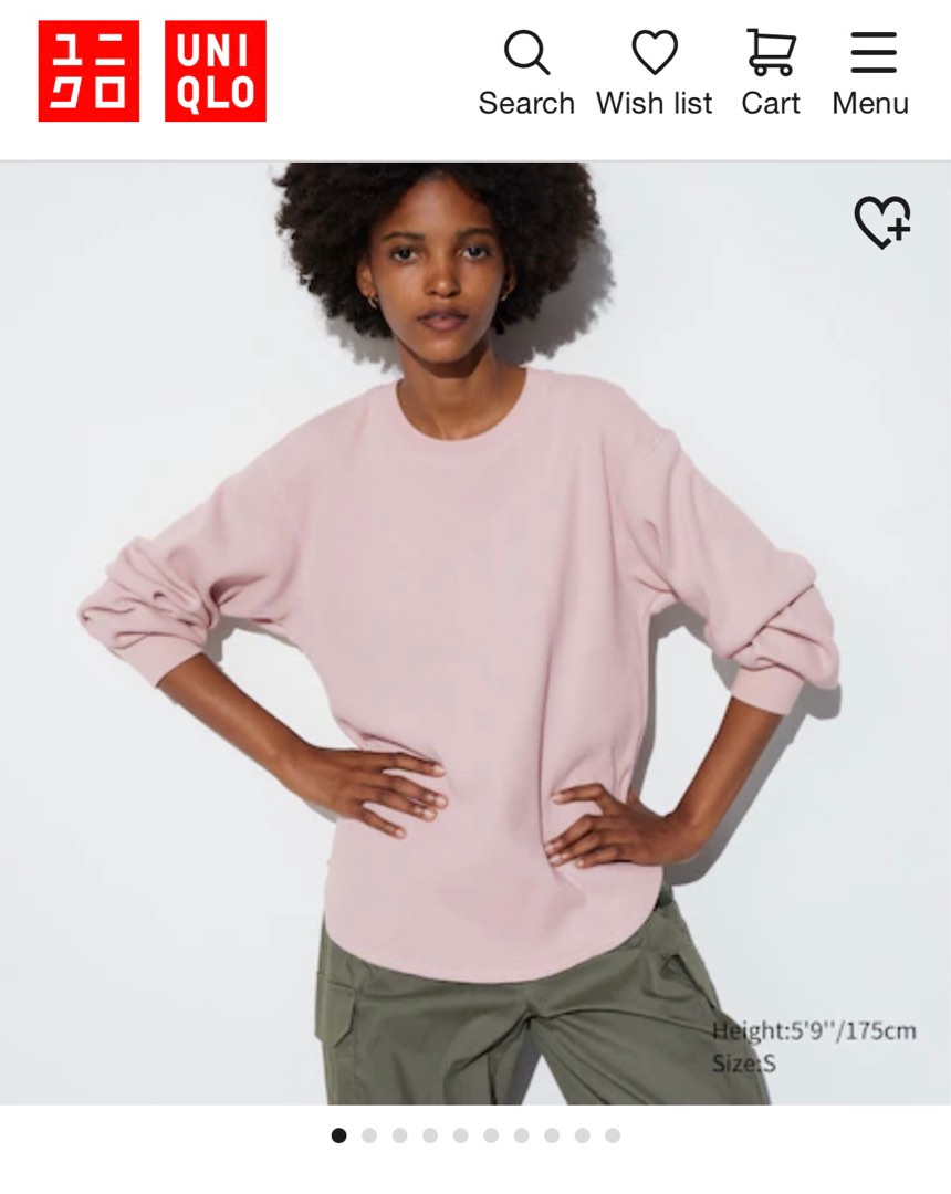 Uniqlo waffle crew outlet neck long sleeve