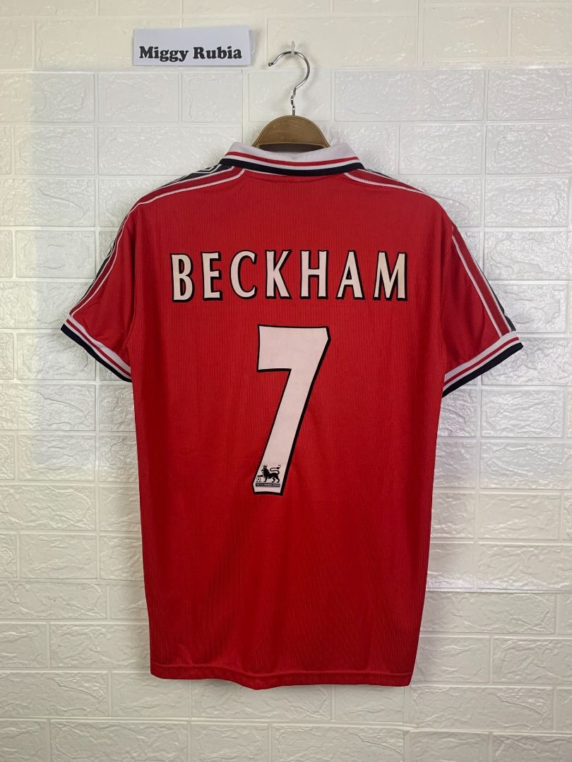 VINTAGE FOOTBALL JERSEY BY UMBRO "BECKHAM", Men's Fashion, Tops & Sets