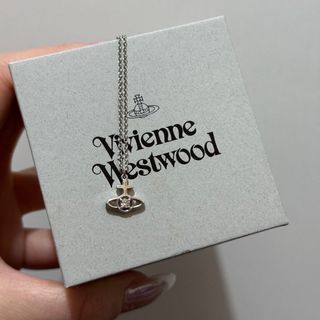95% New Vivienne Westwood Silver Logo Necklace