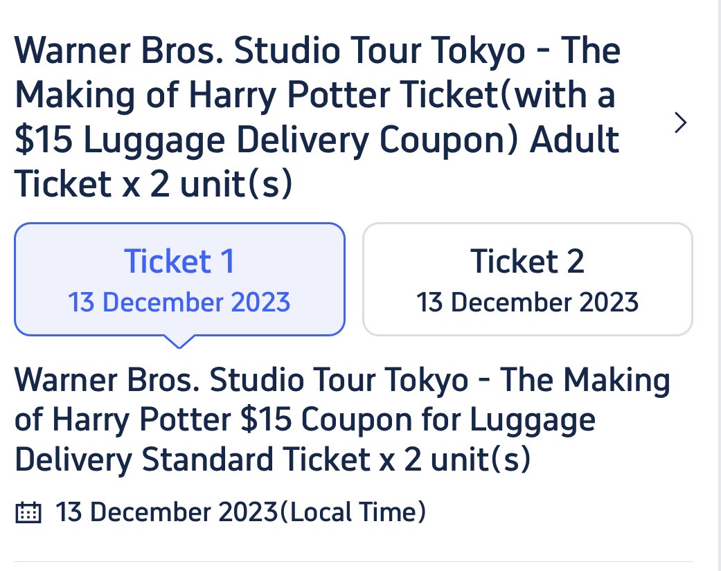Warner Bros Studio Tour Tokyo The Making Of Harry Potter, Tickets
