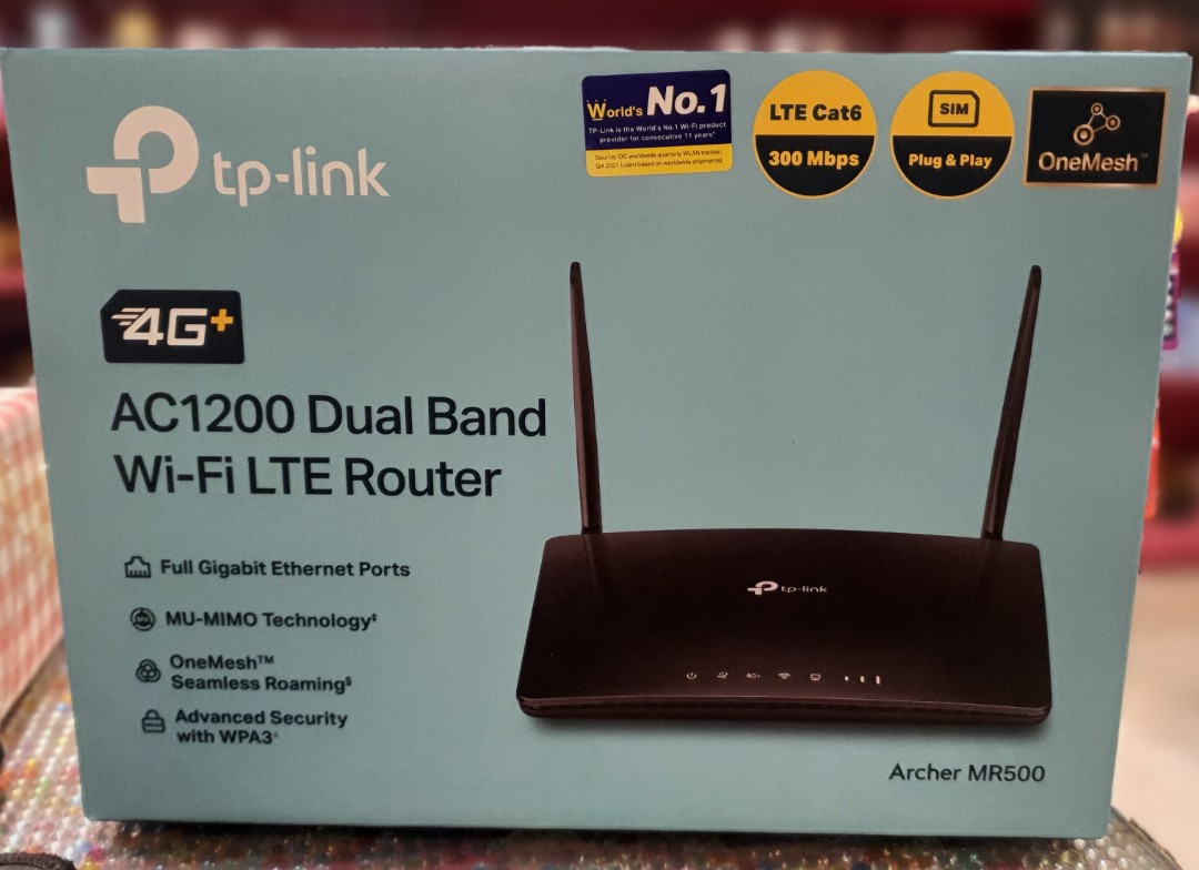 Tp-Link Archer MR500 4G Router + Cat6 AC1200 Wireless Dual Band Gigabit  Router, Computers & Tech, Parts & Accessories, Networking on Carousell | Router