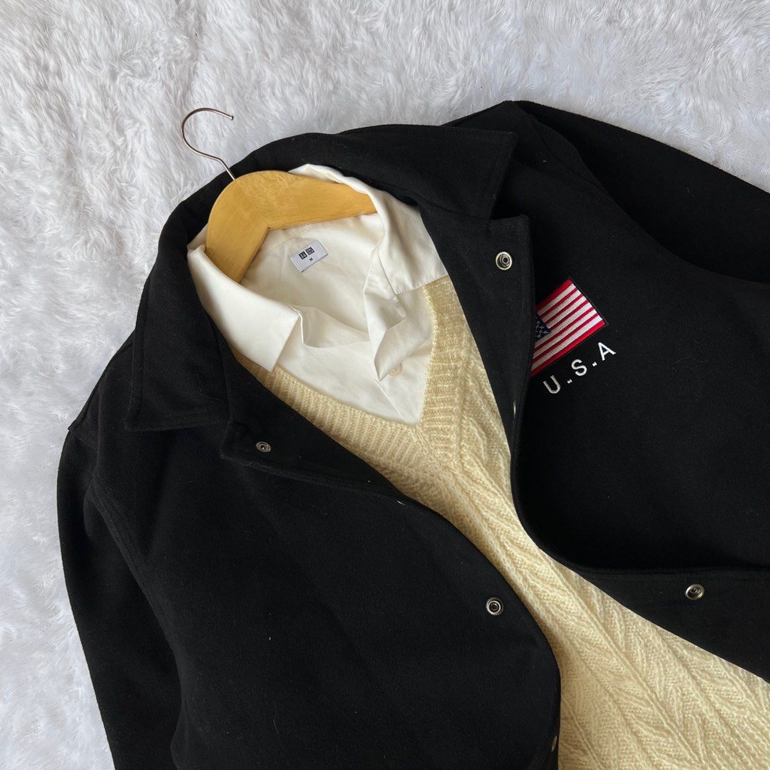Wool Coach Jacket by Reborn & Audi, Fesyen Pria, Pakaian , Baju Luaran ...