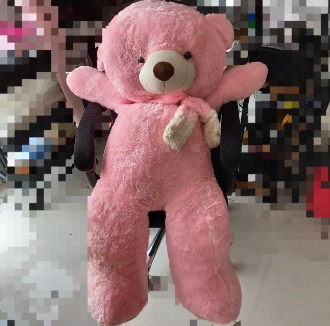 XXXL Teddy Bear Giant Fluffy Big Giant Pink Soft Toy Anak Patung