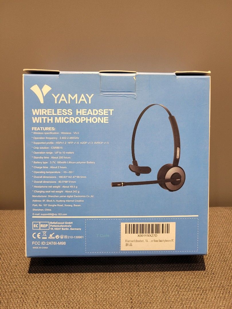 Yamay M98 Wireless Bluetooth Headset with Noise Cancelling Microphone