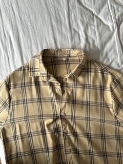 Yellow Checkered Flannel Shirt