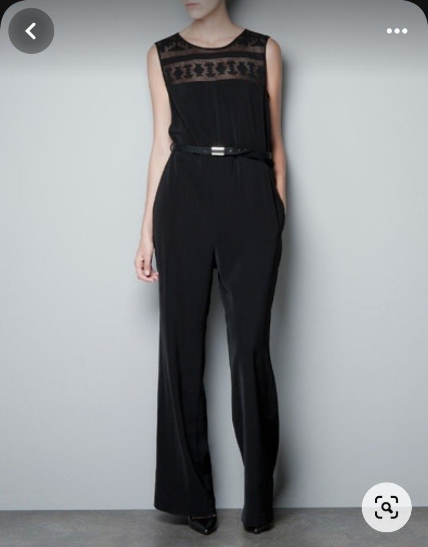 Zara black shop lace jumpsuit
