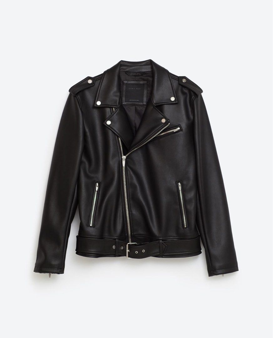 White leather clearance jacket mens zara