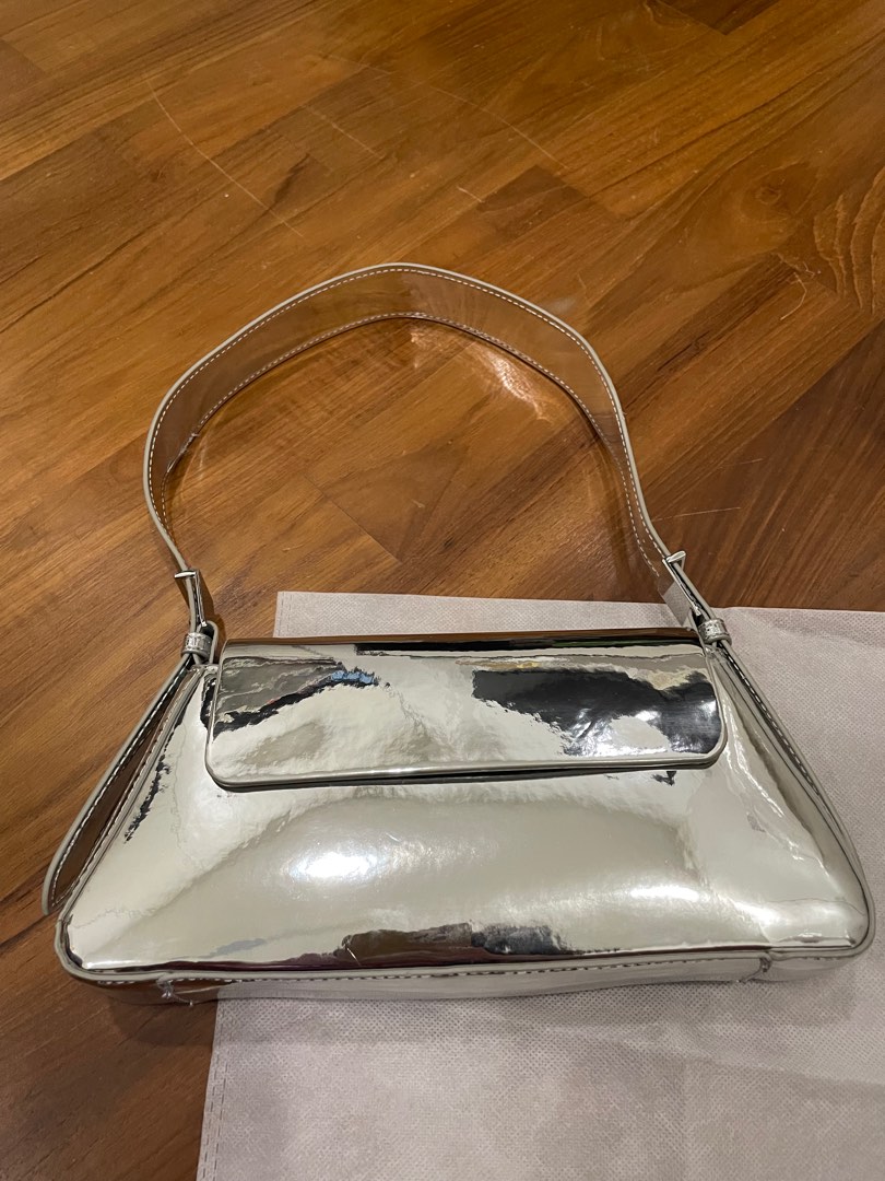 Zara metallic silver bag, Women's Fashion, Bags & Wallets, Clutches on