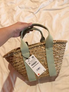Zara Rafia basket bag