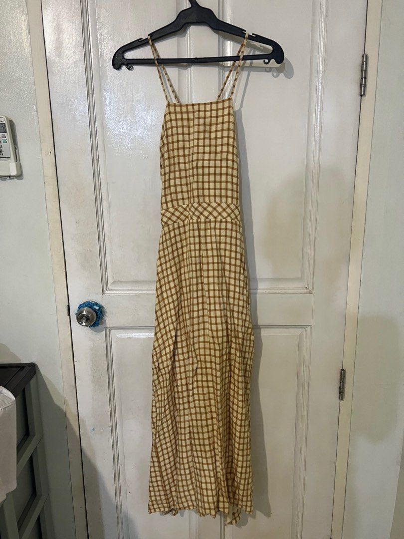Zara rustic check dress sale
