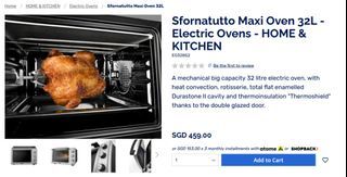 2000W 32L Delonghi Electric Oven Sfornatutto Maxi like La Germania