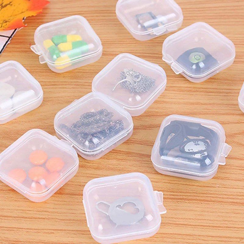 29pcs Mini Portable Plastic Storage Boxes Transparent Square Pill Jewelry  Earplug Earring Box, Women's Fashion, Jewelry & Organisers, Accessory  holder, box & organizers on Carousell
