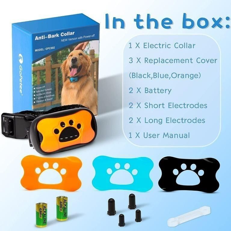 3216A GoPetee Dog Anti Bark Collar Stop Barking Sound and