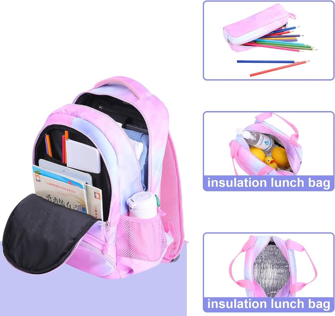 Cute Pink Fish Kid's Backpack, Backpacks for Boys Girls, 16 inch Casual  Daypack Back Pack Bag Zipper Travel Bags with Adjustable Shoulder Strap