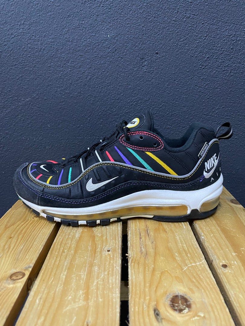 6uk Nike Air Max 98 premium martin Black crimson Green Men s