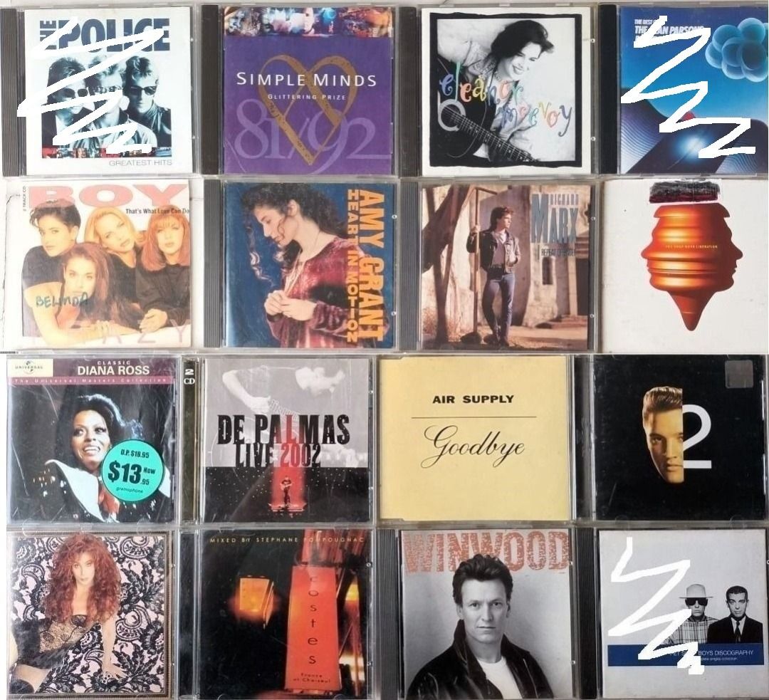 AB. 70s 80s pop rock cds ultravox john denver madonna carpenters stevie ...