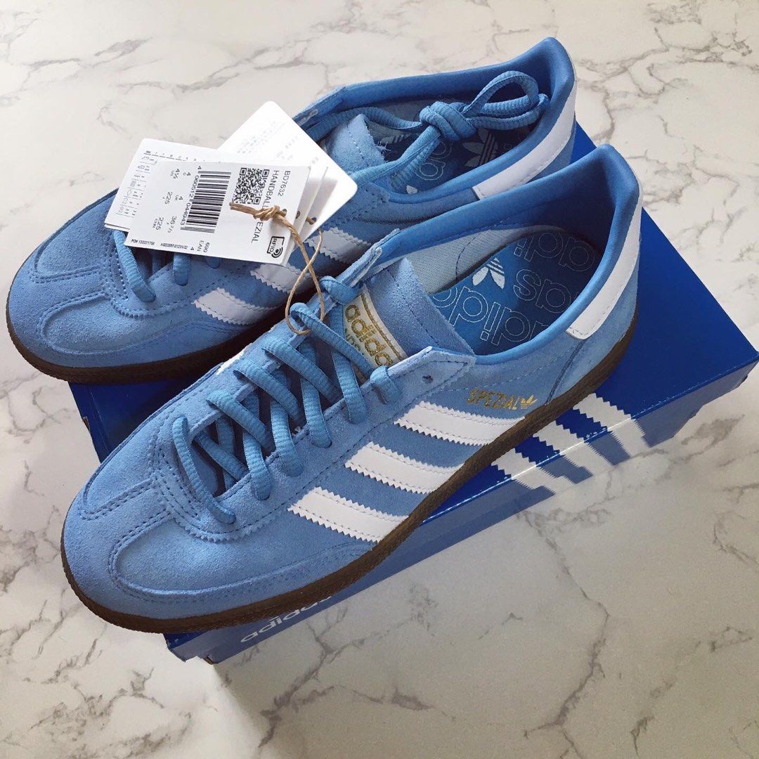 Adidas originals handball spezial blue 藍色, 女裝, 鞋, 波鞋- Carousell