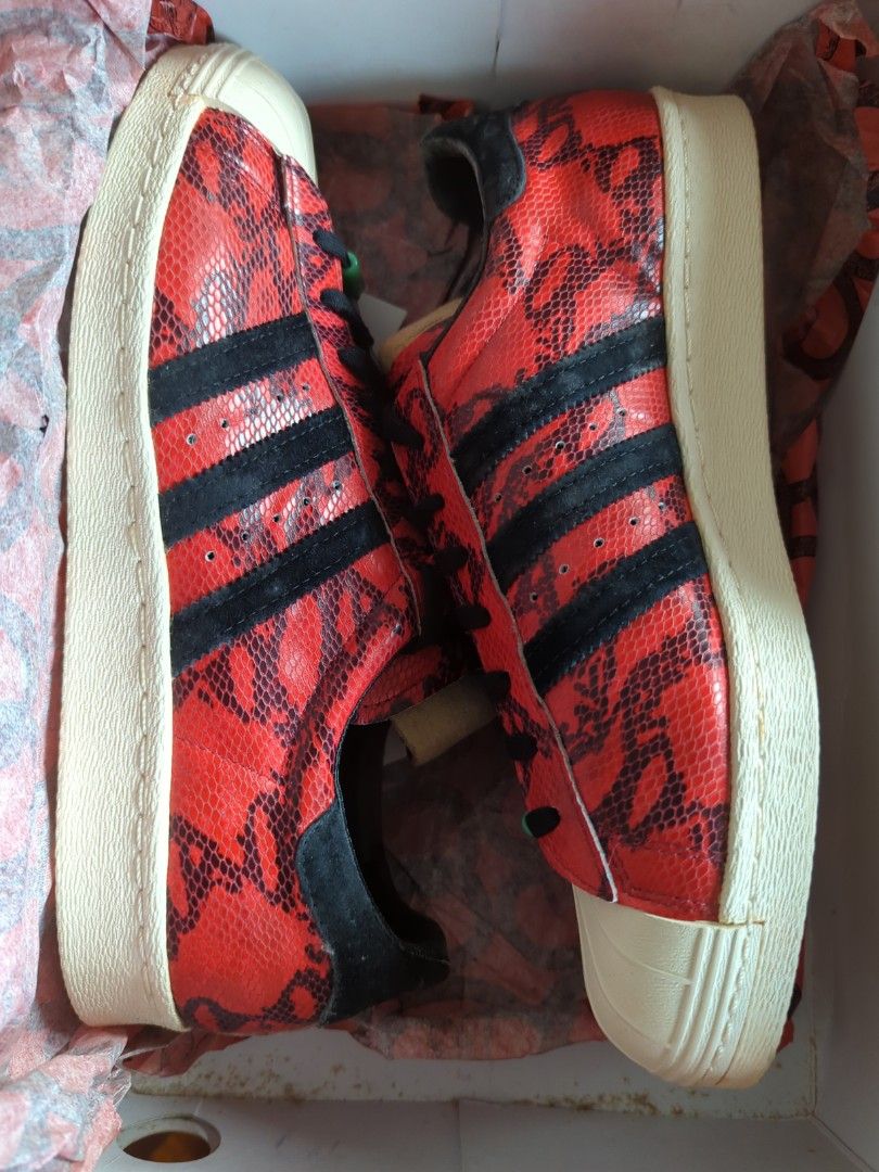 Adidas superstar python rouge sales