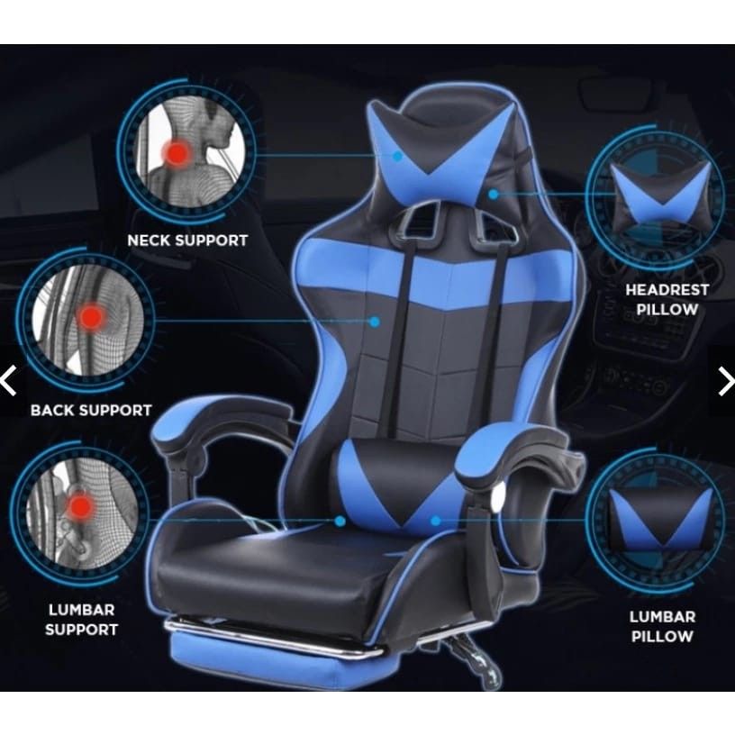 Adjustable ergonomic gaming chair for pro gamers playing pc computer