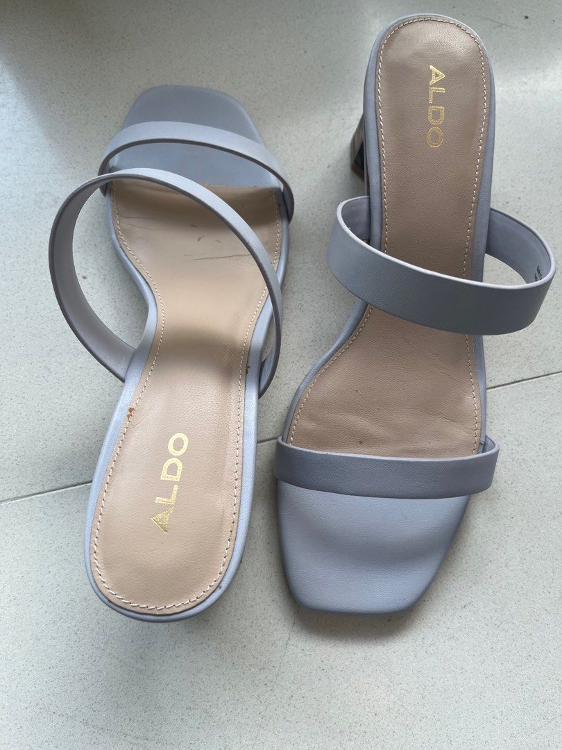 Aldo lavender sandals with block heels UK 7 US 9