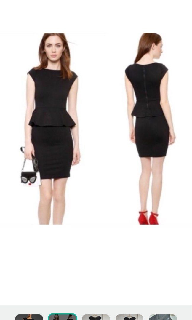 Alice and olivia peplum hot sale dress