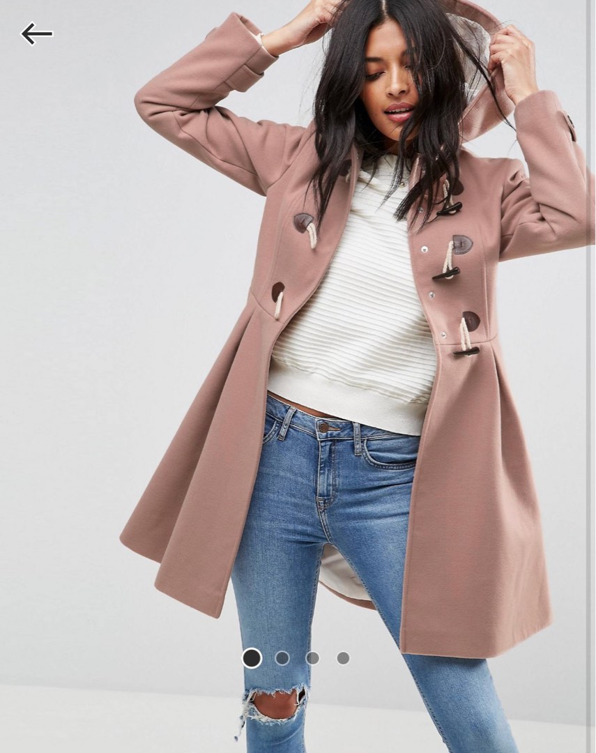 Skirted duffle clearance coat