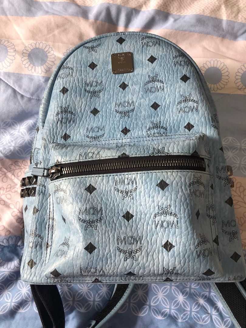 Light blue mcm bag store
