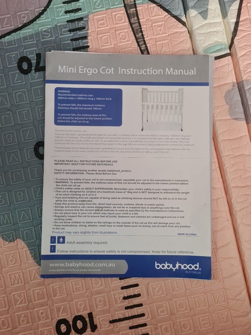 Babyhood mini ergonomic cot online