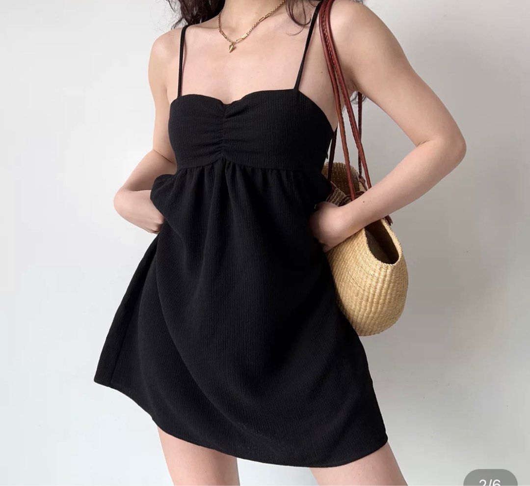 Spaghetti strap babydoll best sale dress